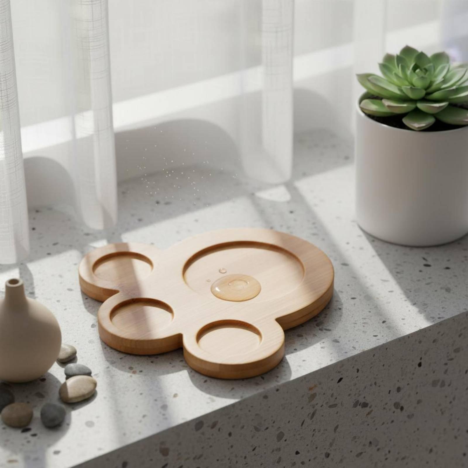 Bamboo Wood Industrial Tray Pl - Drip Tray Saucer recension och pris