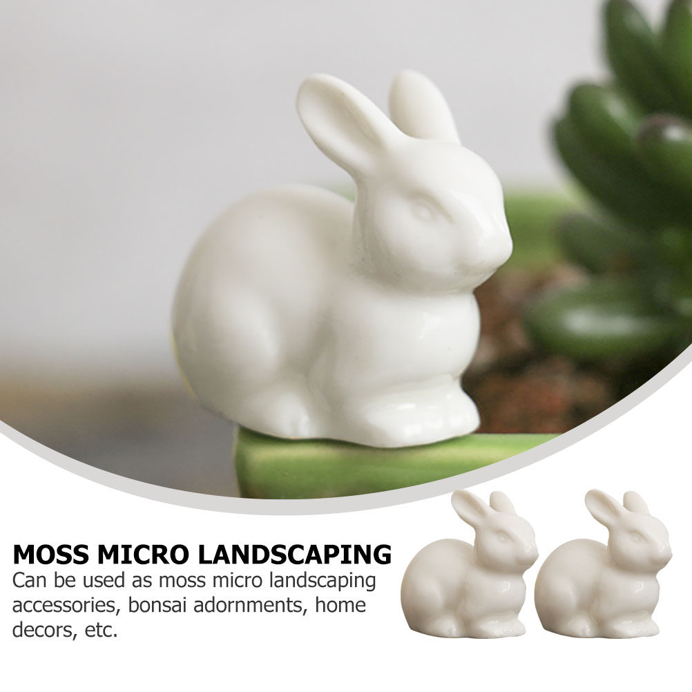 5Pcs Small Ceramic Rabbit Deco - Bonsai Garden Landscape Design recension och pris
